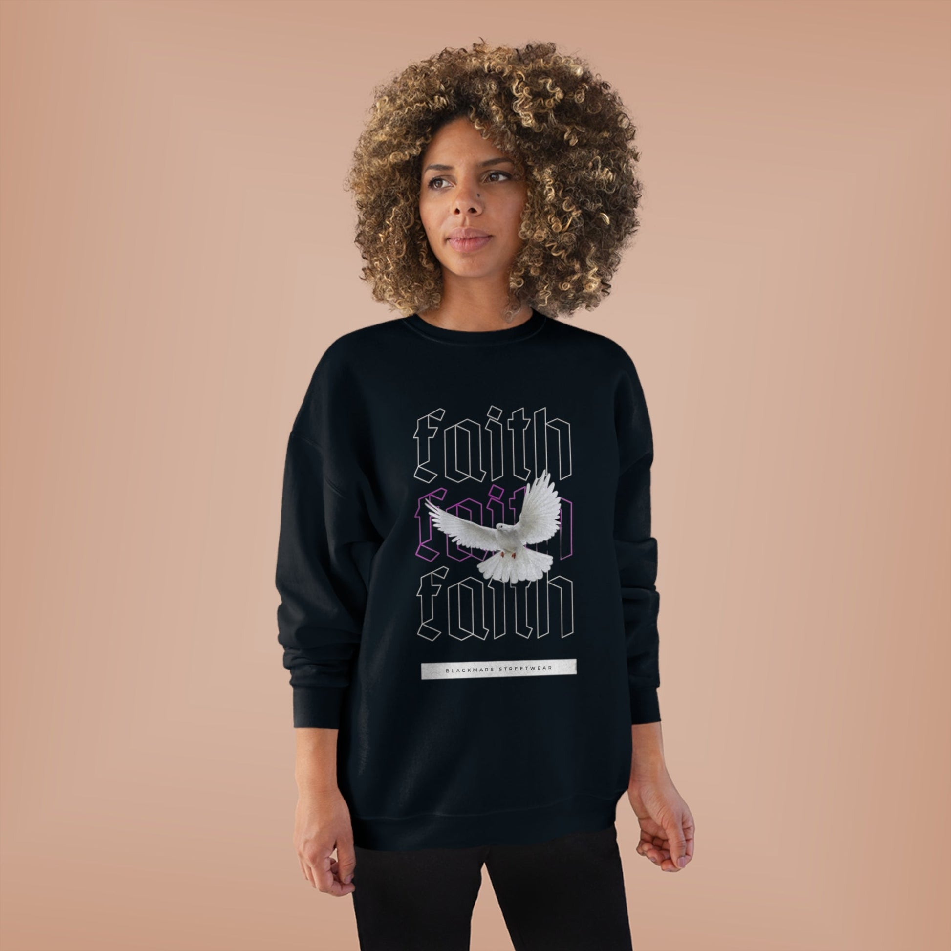 BlackMars Woman’s Faith Sweatshirt - Premium Sweatshirt from Printify - Just £30! Shop now at BlackMars 30BlackMars 