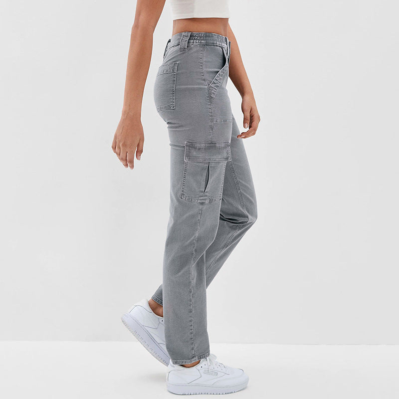 Women's Jeans Multi-bag High Waist Wash Straight - Premium  from BlackMars  - Just £32.49! Shop now at BlackMars 32.49BlackMars 