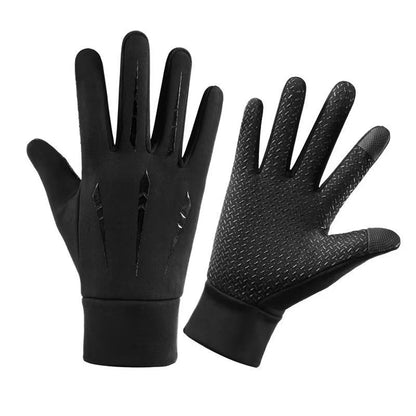 Warm Gloves Men's Full Finger Waterproof Fleece-lined